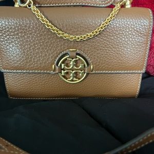Tory Burch Brown Crossbody Bag with Gold Accents , its NOT SOLD..